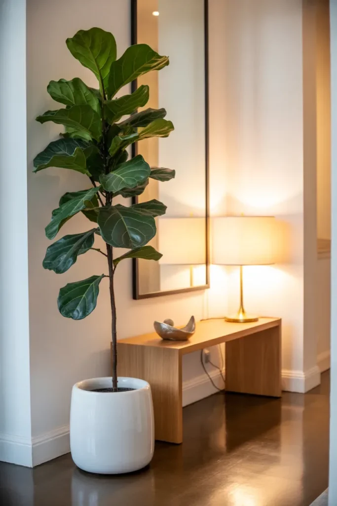Entryway Plant Styling for First Impression