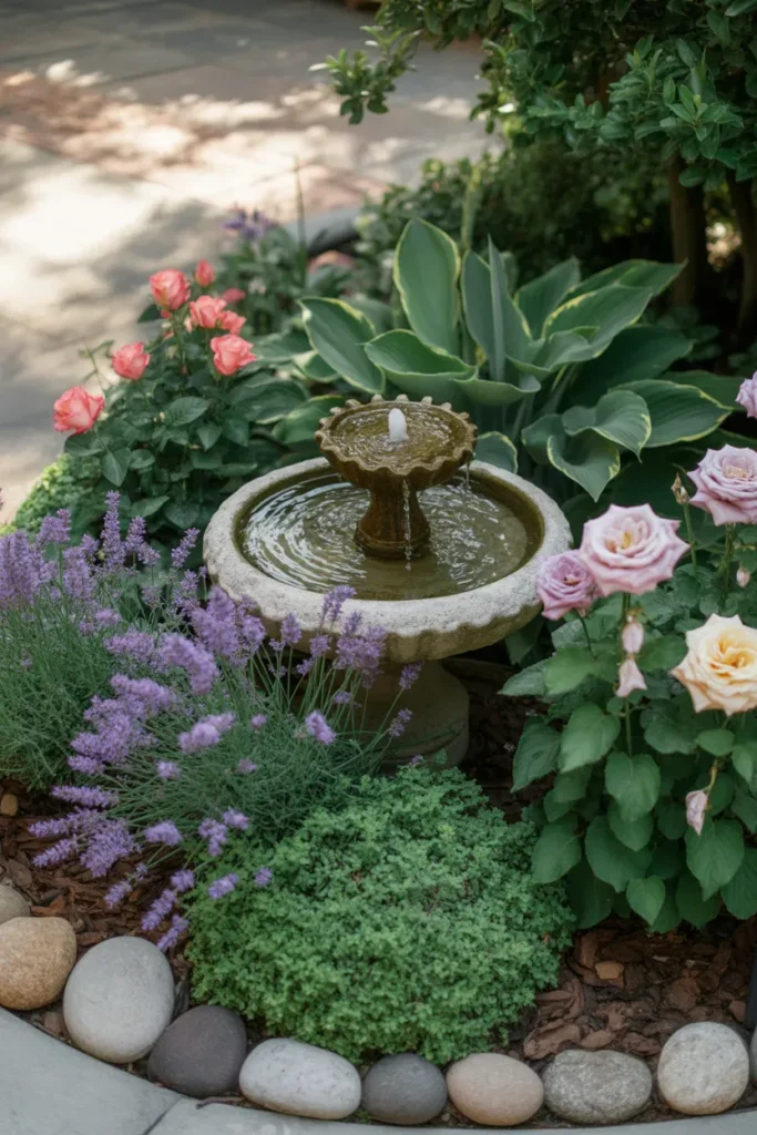Flower Beds with Water Features