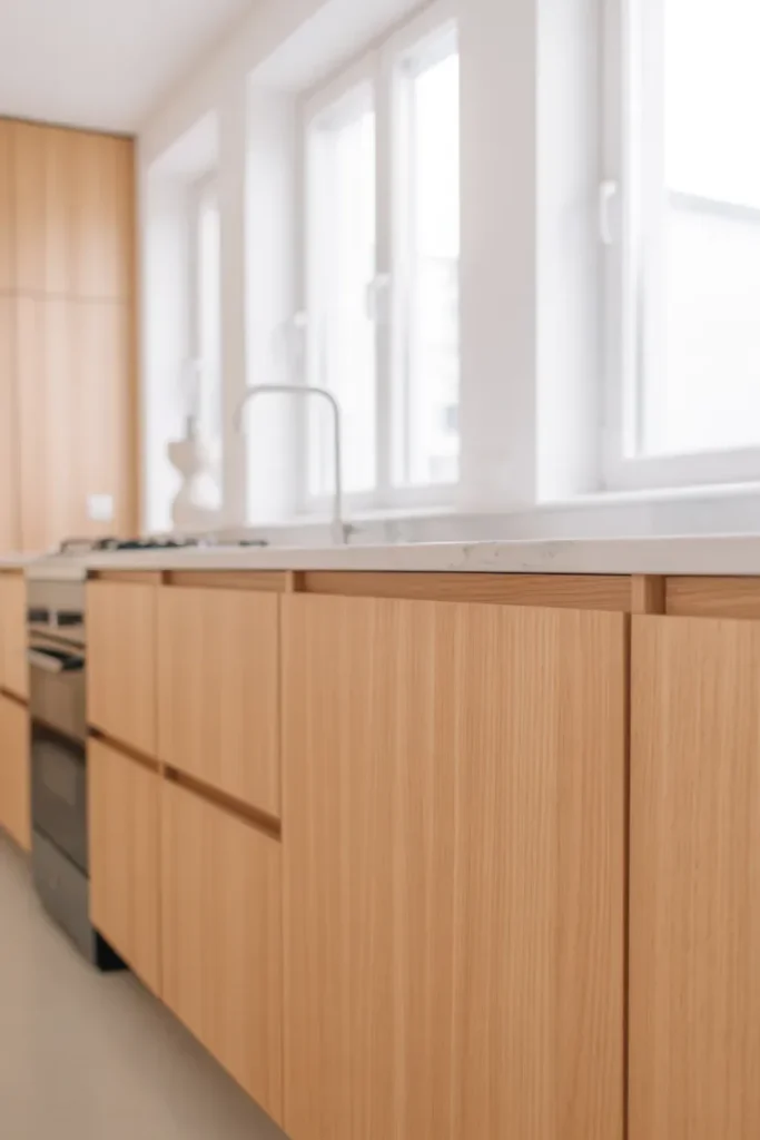 Light Wood Finish Cabinets