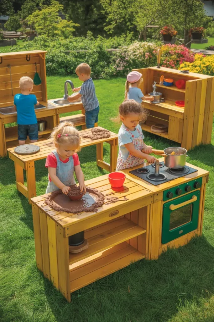 Multi-Station Mud Kitchen Setup