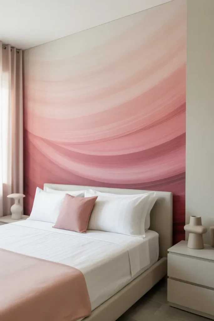 Ombre Pink Accent Wall