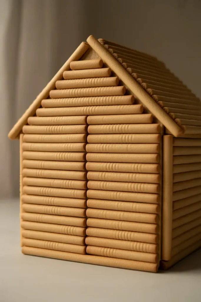 Wafer Wall Gingerbread House