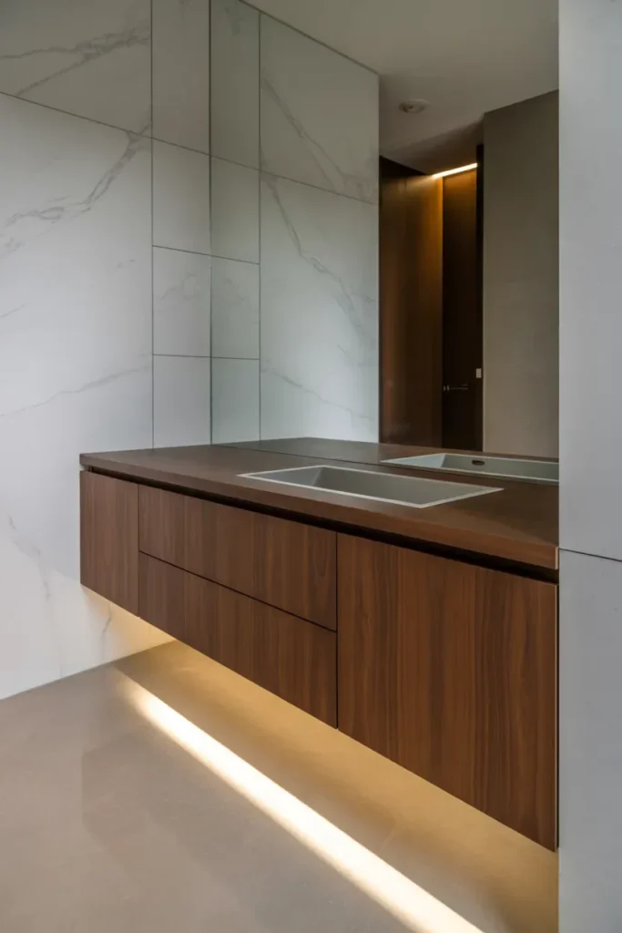 Custom Built-In Floating Vanity