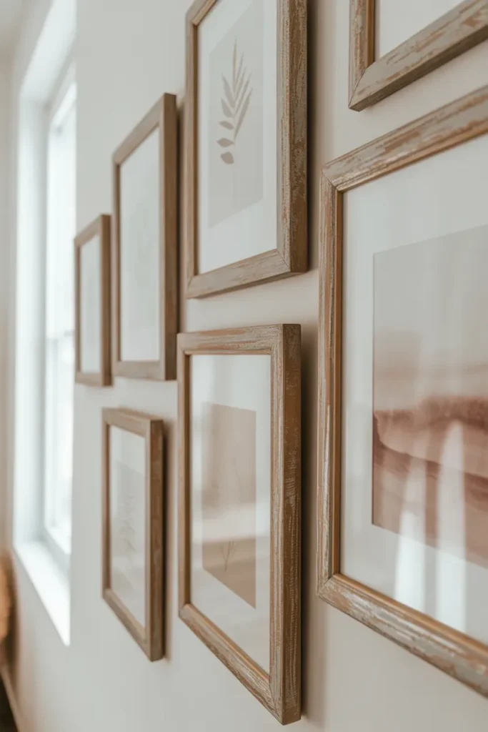 Minimal Wall Art with Rustic Frames