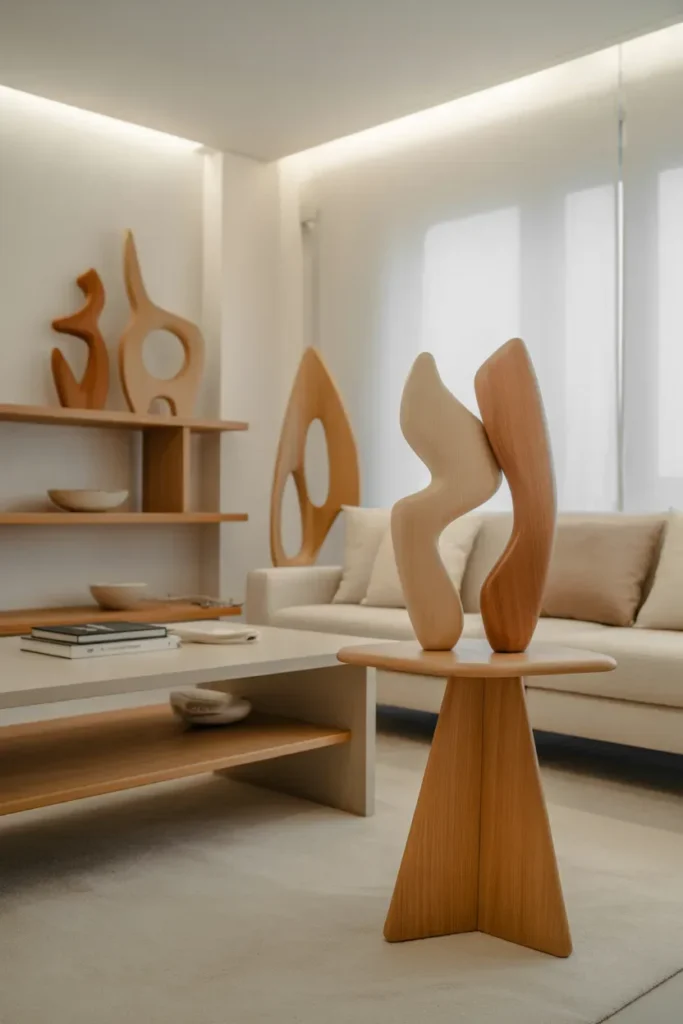 DIY Sculptural Wood Decor for Artistic Touch