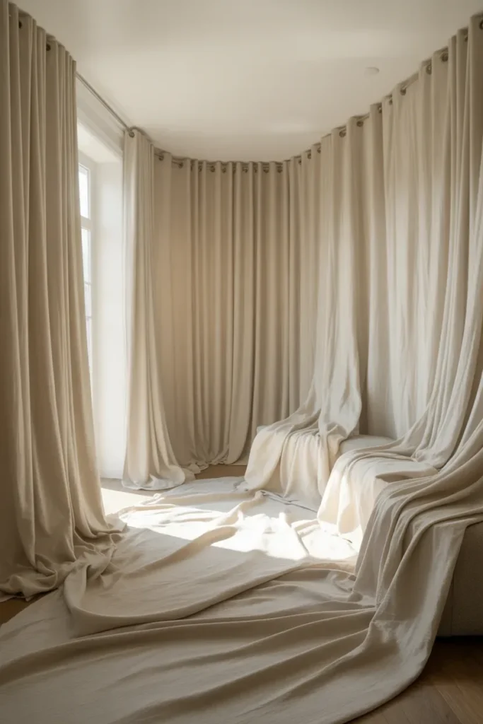 Floor-to-Ceiling Curtains as Wall Decor