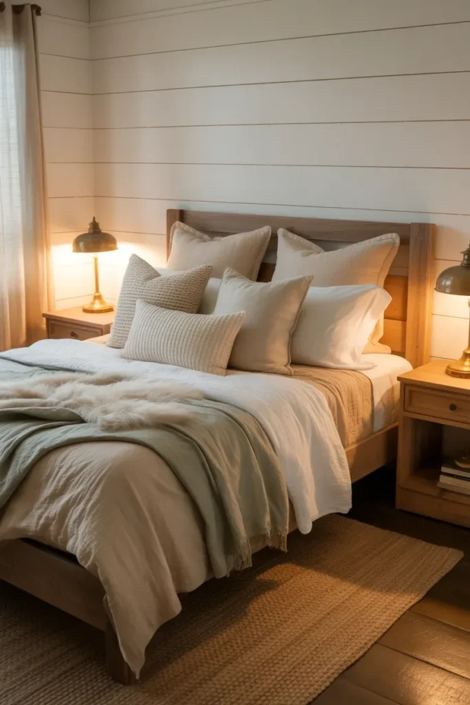 Cozy Bedroom Layers with Soft Textures