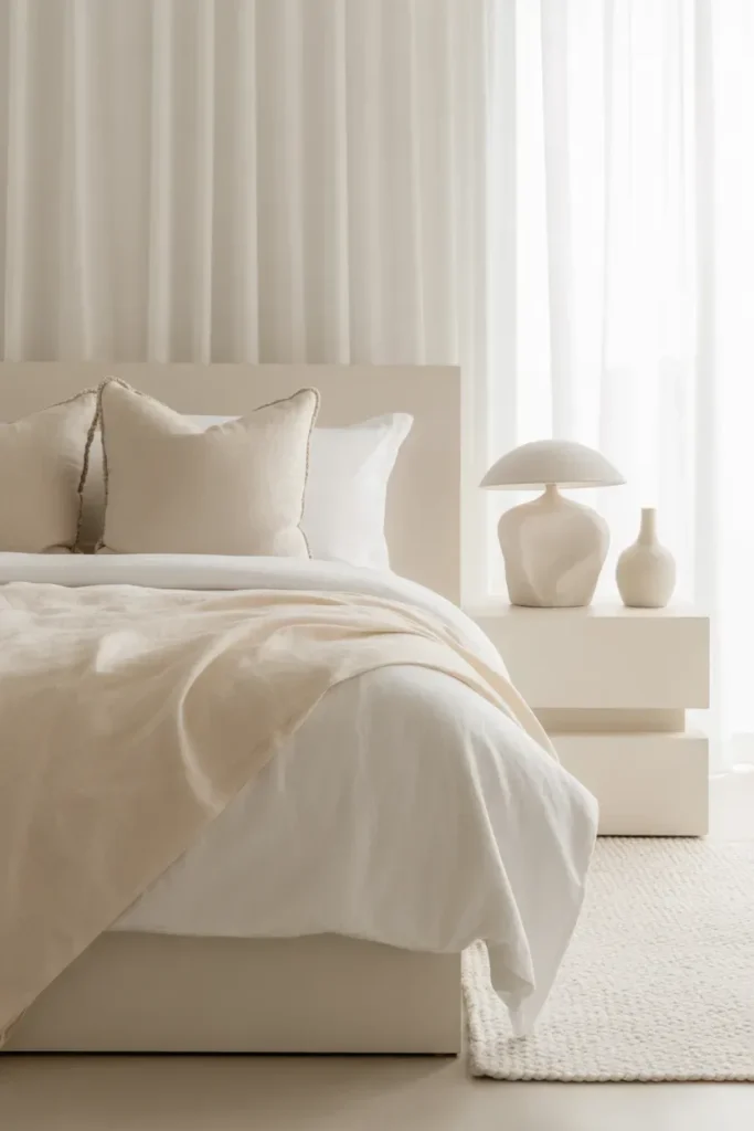 All-White Minimal Bedroom