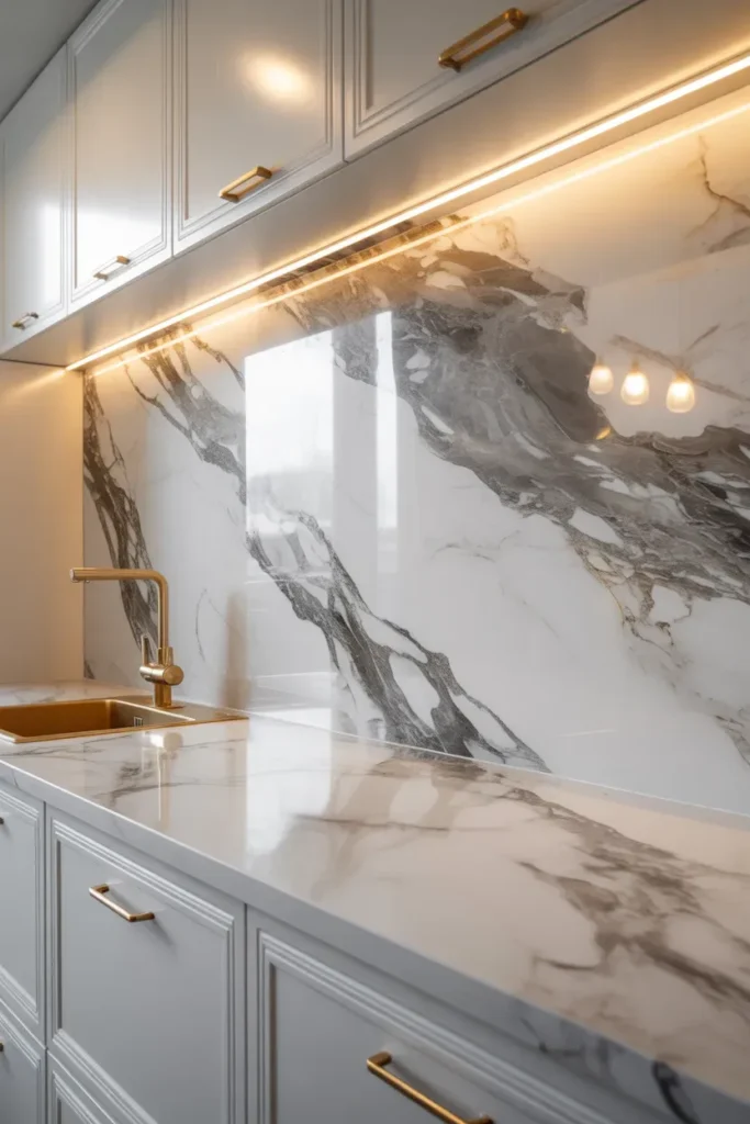  Marble Slab Backsplash