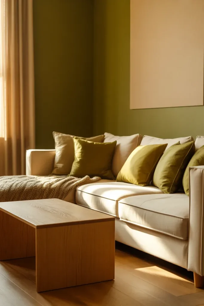 Olive Green and Cream Balance