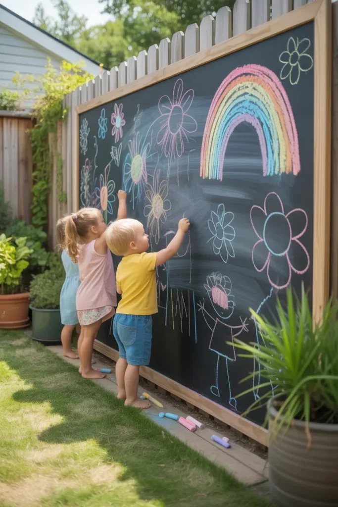 Outdoor Chalkboard Wall
