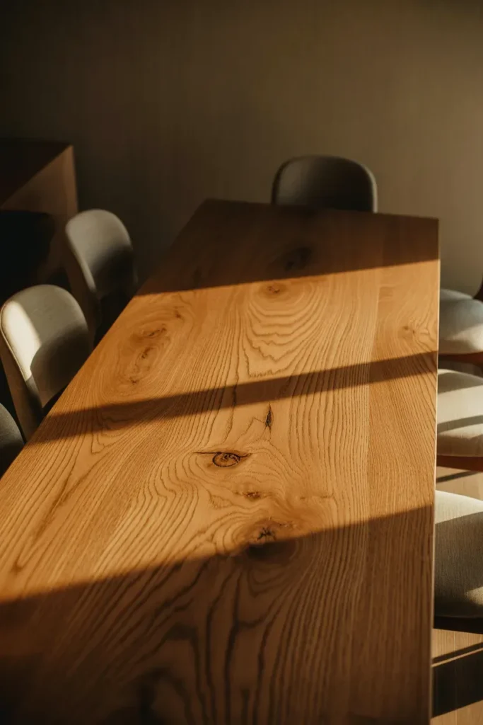 Raw Wood Furniture With Visible Grain