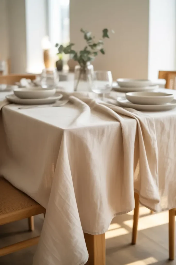 Add Linen Tablecloths for Subtle Elegance