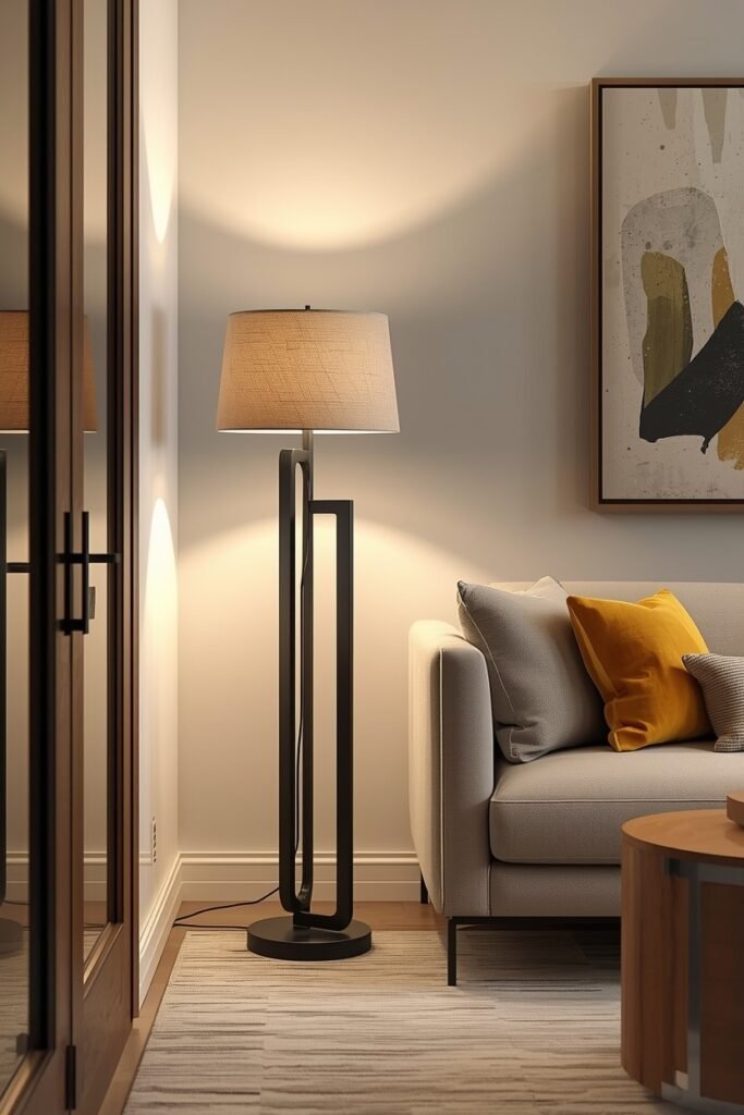 Add Sculptural Floor Lamps for Vertical Depth