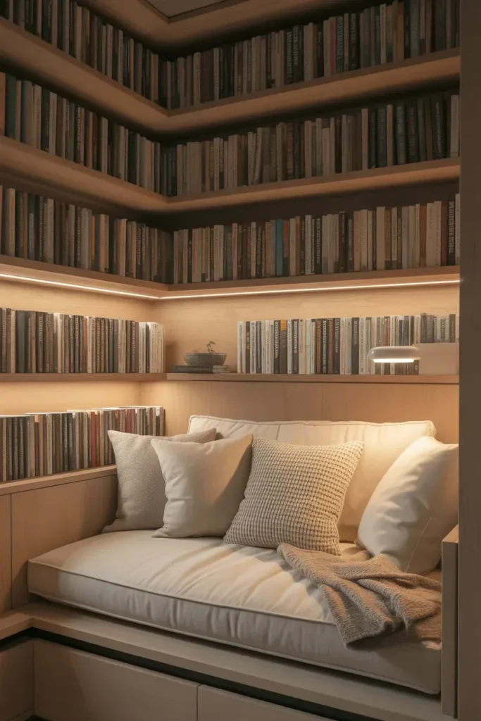 Built-In Bookshelf Nook