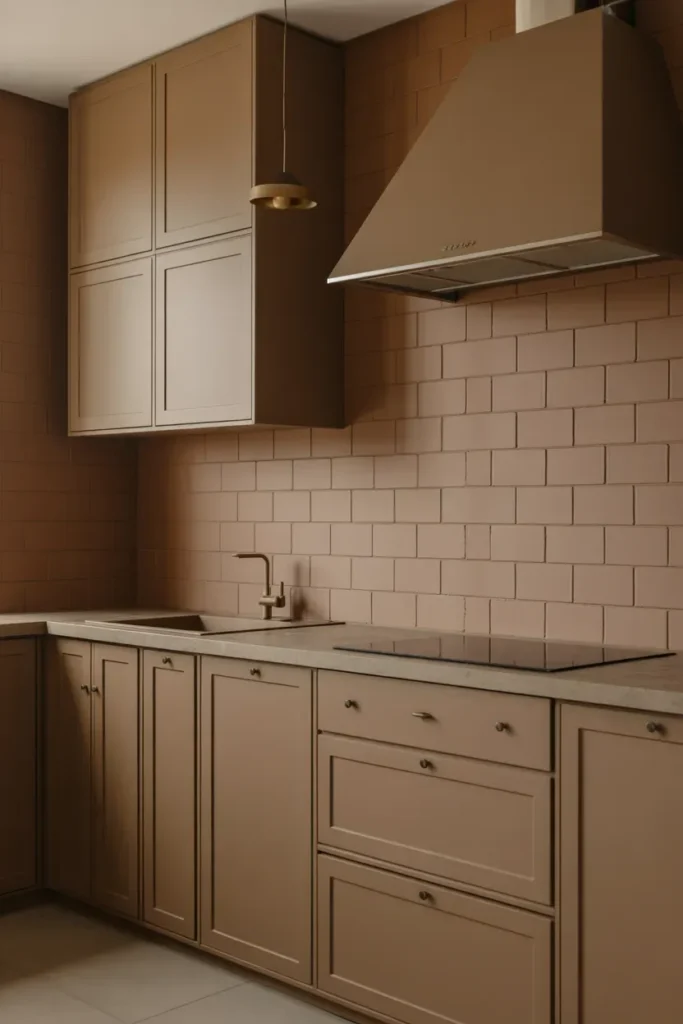 Greige Kitchen Color Drenching