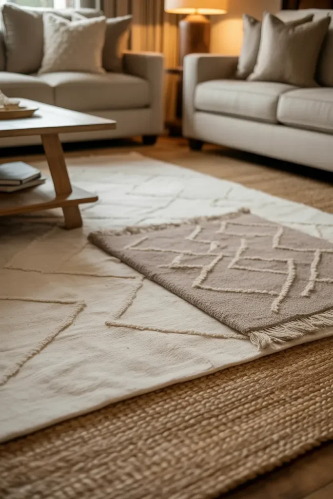 Layer Rugs for Added Dimension