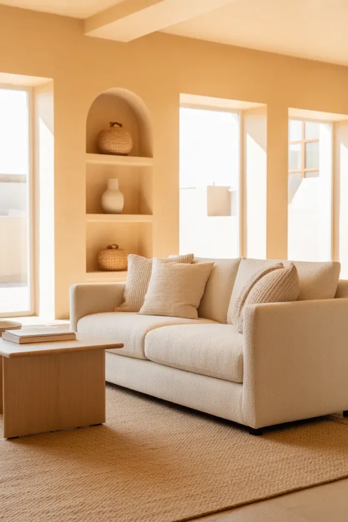 Sand-Toned Minimal Living Space