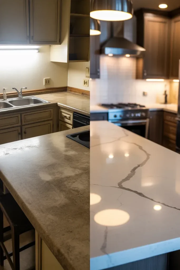 Dull Laminate to Elegant Stone Surfaces