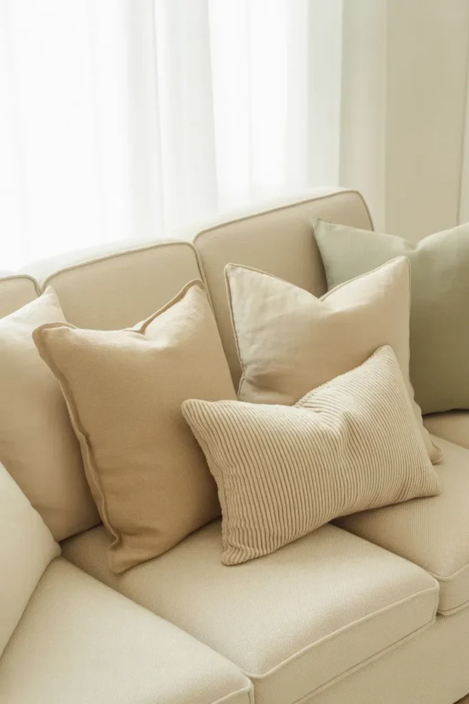 Incorporate Linen Throw Pillows