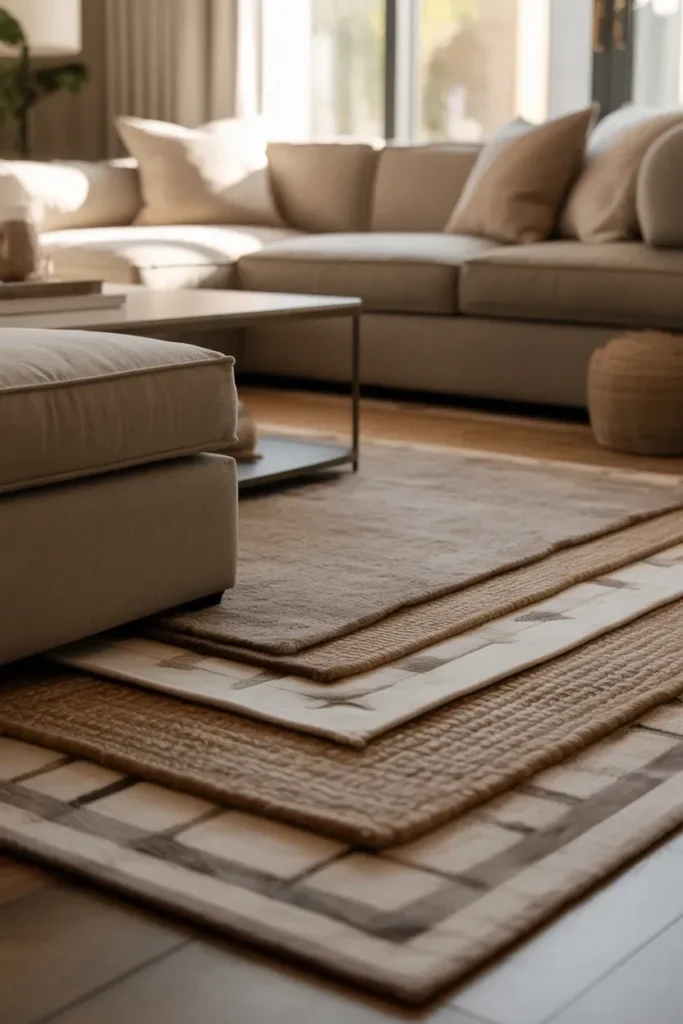 Layered Rugs for Depth
