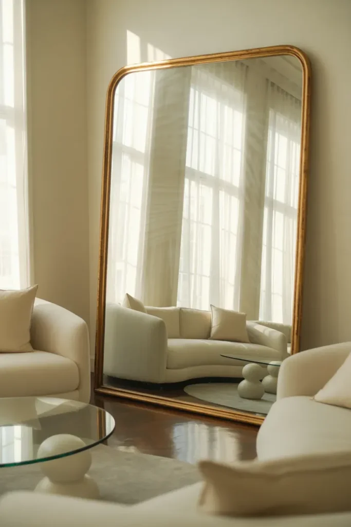 Mirror Accents for Space and Light