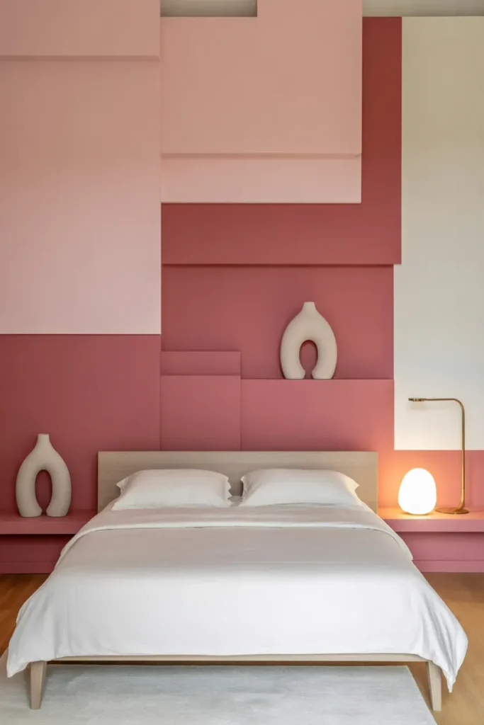 Two-Tone Pink Wall Design