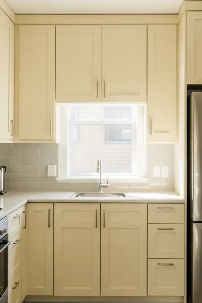 Use Light-Colored Cabinets