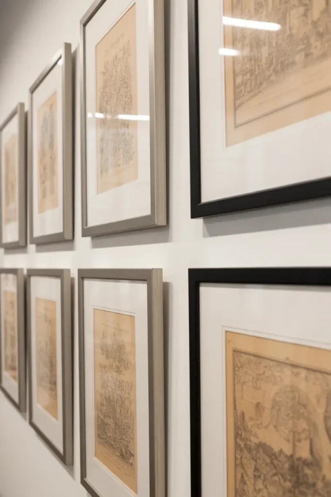 Display Vintage Artwork in Modern Frames