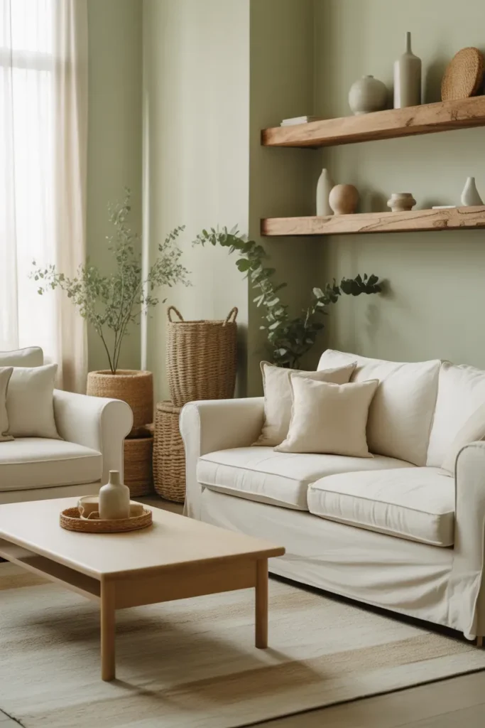 Sage Green and Warm White Serenity