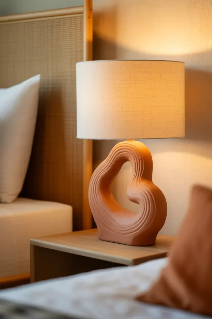 Sculptural Terracotta Lamps