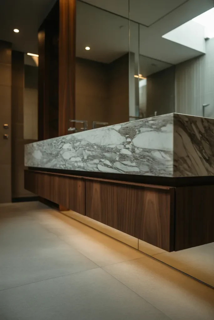 Stone Countertop Floating Vanity