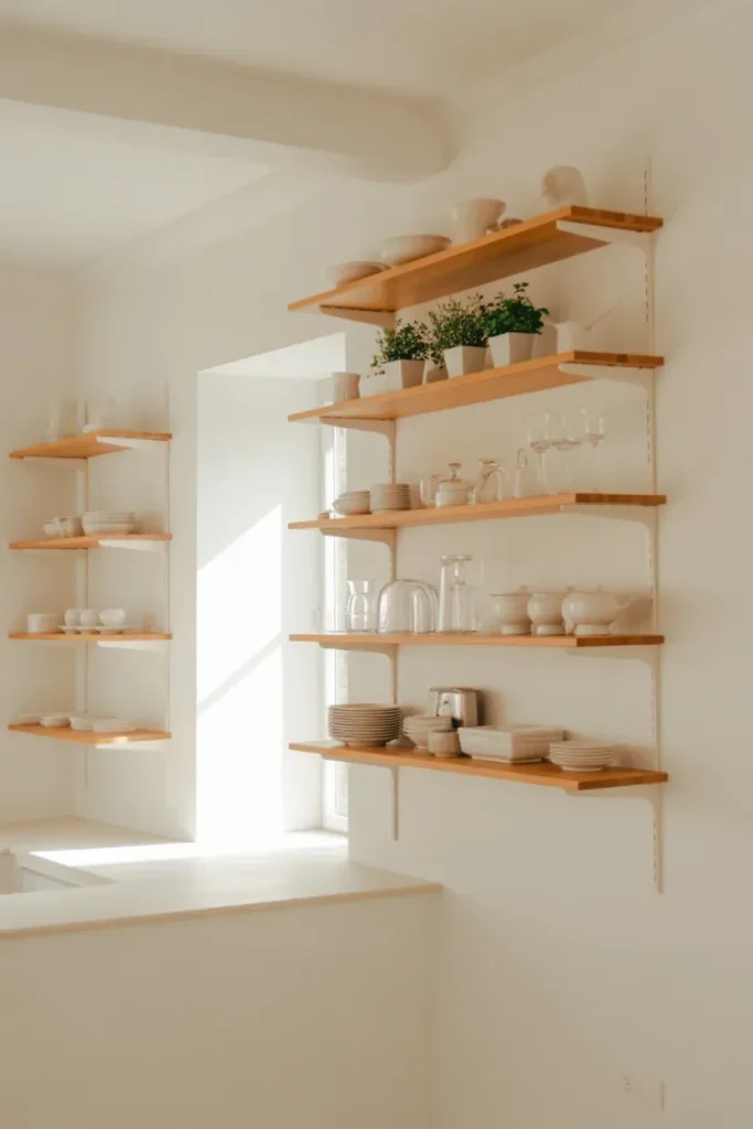 Incorporate Open Shelving Thoughtfully