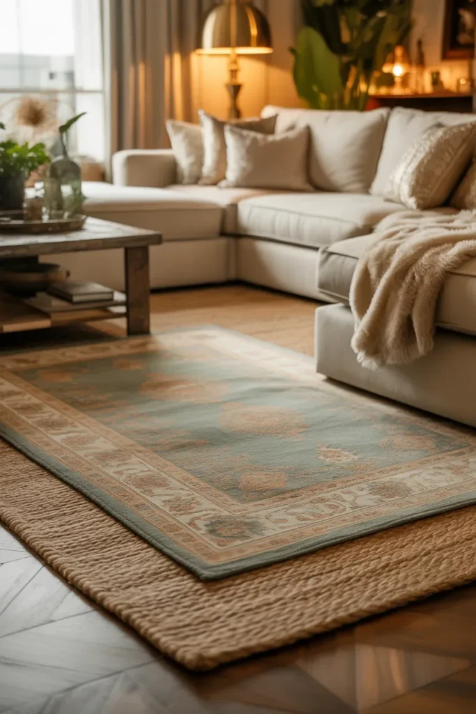 Layered Rugs For Depth