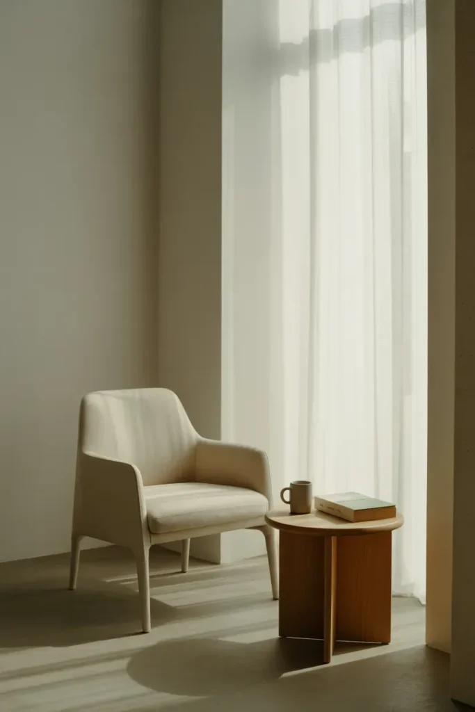 Minimalist Reading Nook with Clean Lines