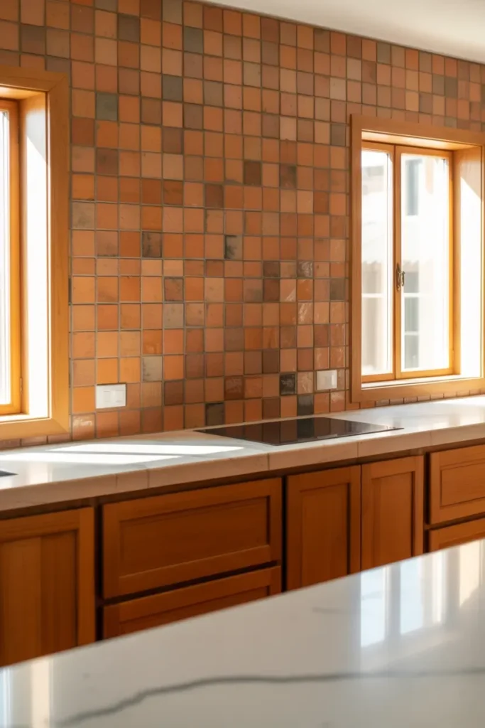 Terracotta Tile Backsplash