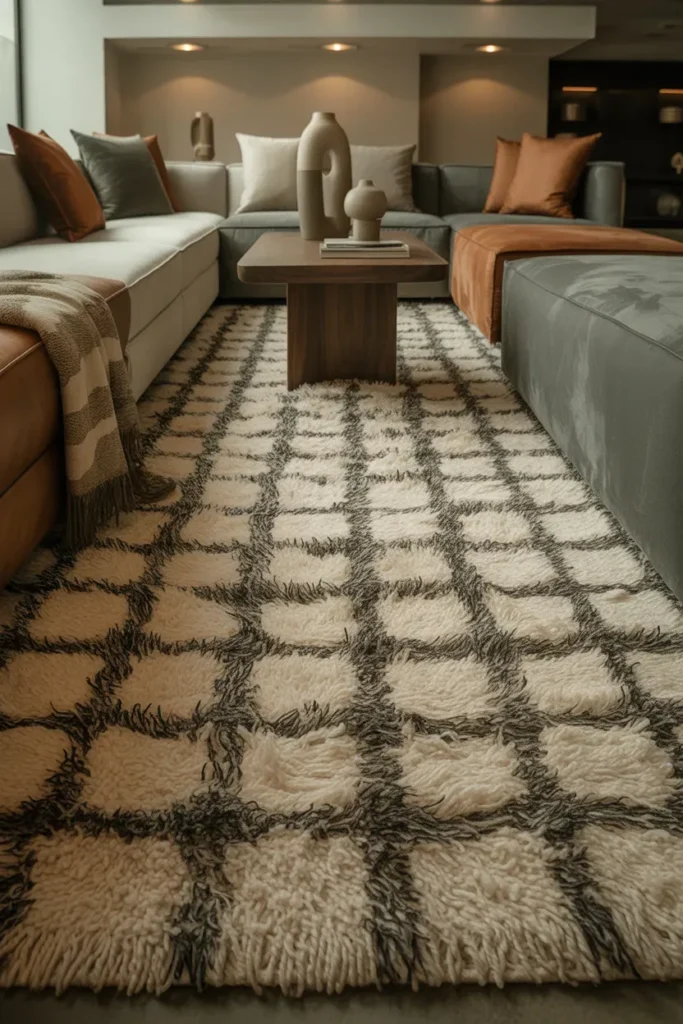 Use Textured Rugs to Ground the Space