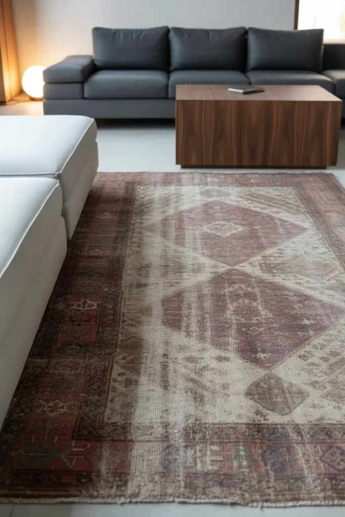 Add Vintage Rugs for Warmth