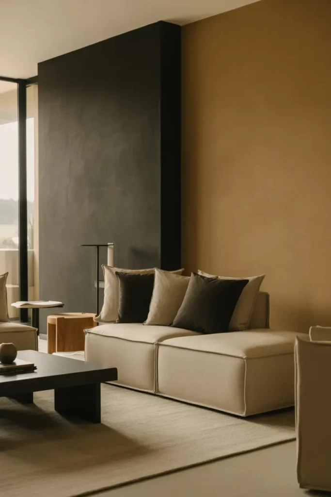 Charcoal and Warm Beige Depth