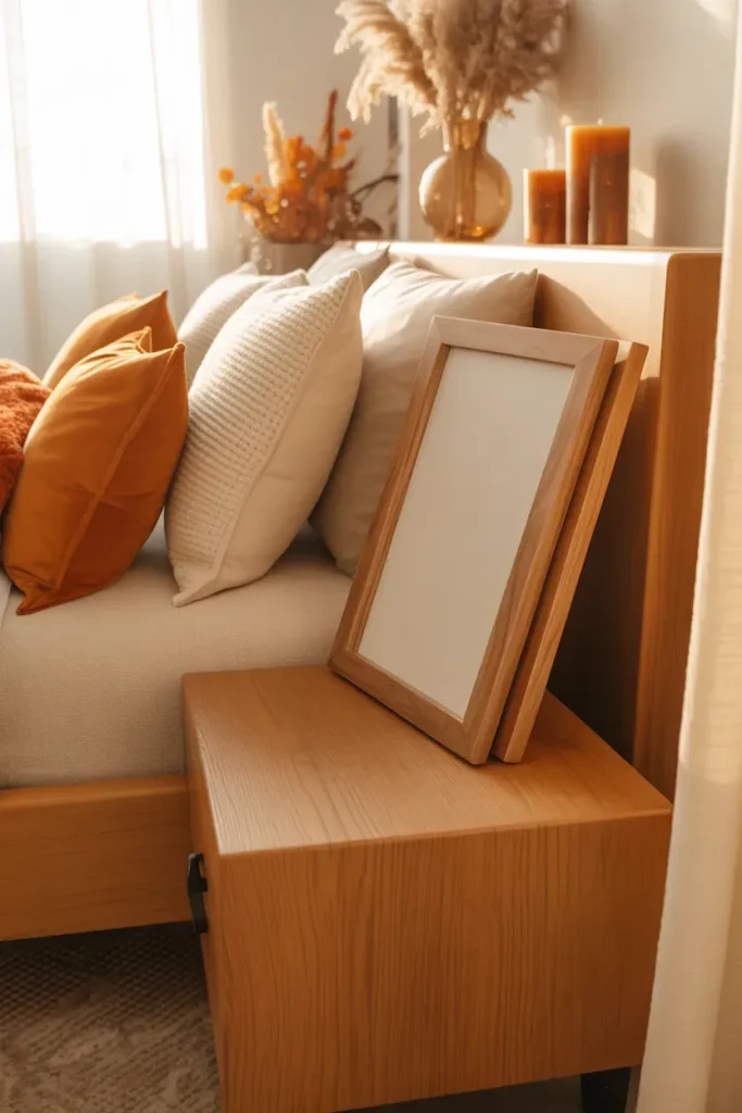 Natural Wood Accents for Warmth