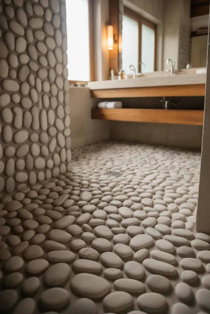 Stone or Pebble Flooring