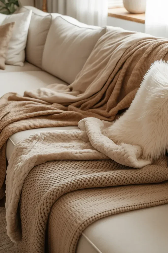 Throws and Blankets for Softness