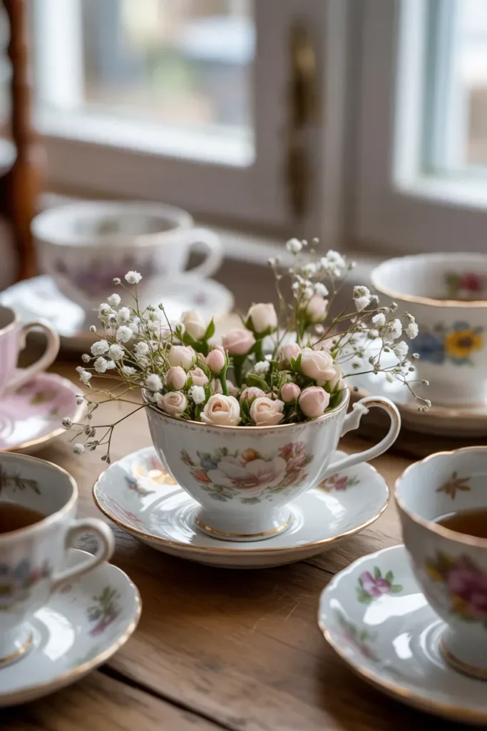 Vintage Teacup Arrangement