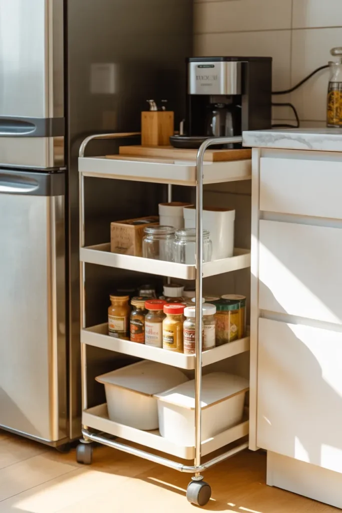 Add Rolling Carts for Extra Storage