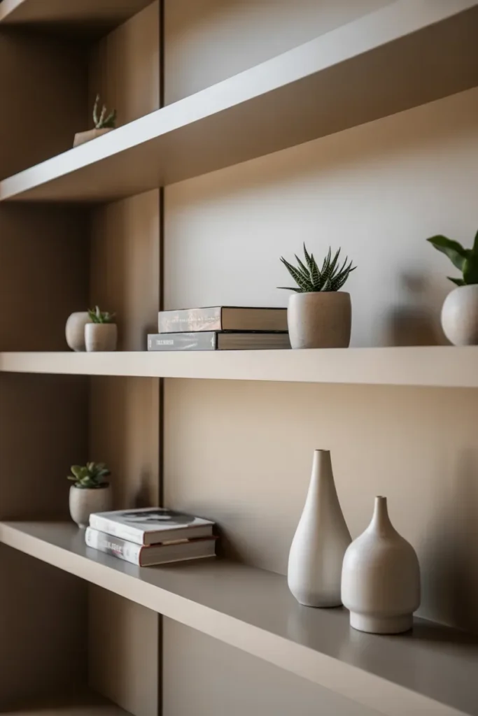 Floating Shelves with No-Drill Solutions