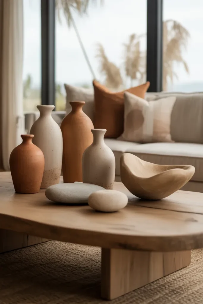 Incorporate Stone and Ceramic Decor