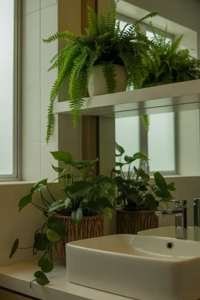 Bathroom Greenery for Spa Feel