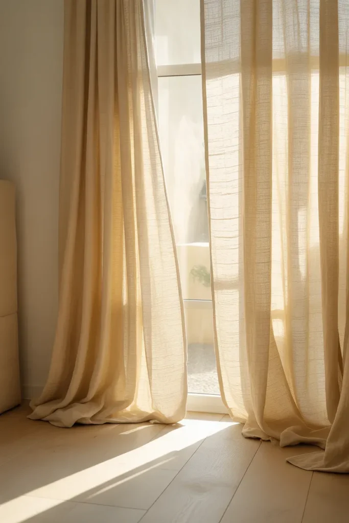 Natural Fiber Curtains for Soft Light