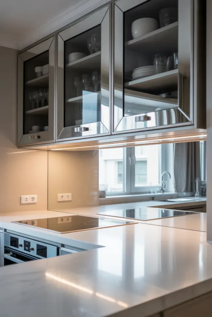 Use Glass or Reflective Surfaces