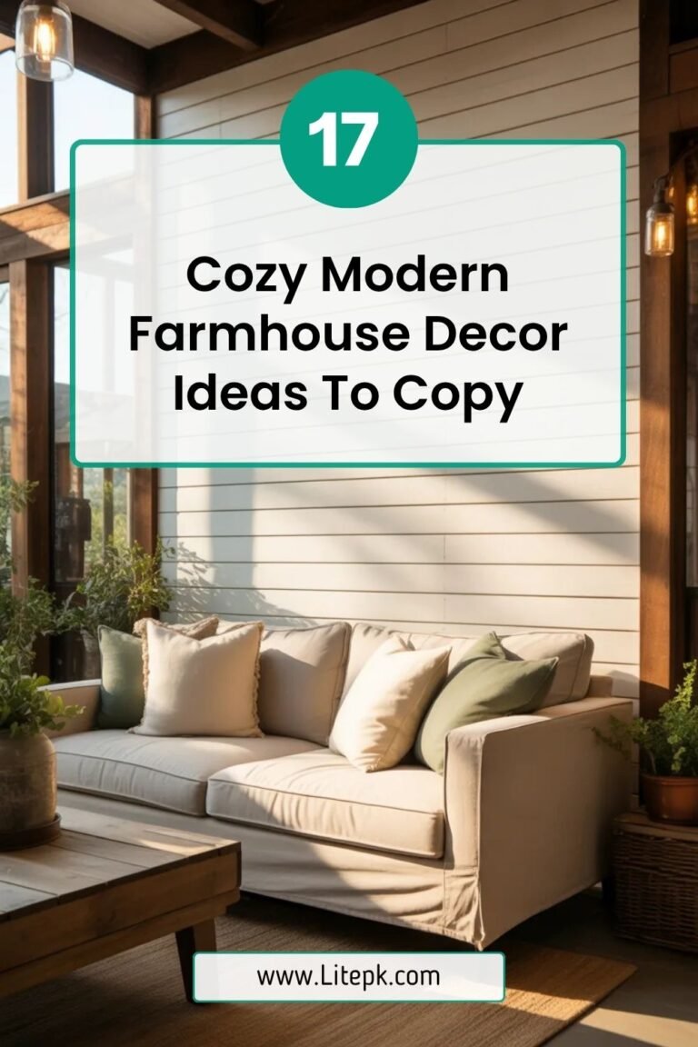 17 Cozy Modern Farmhouse Decor Ideas To Copy
